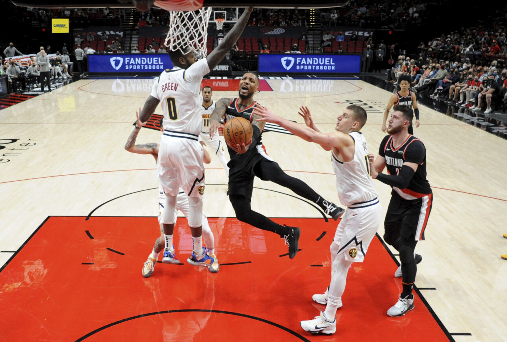 APTOPIX Nuggets Trail Blazers Basketball